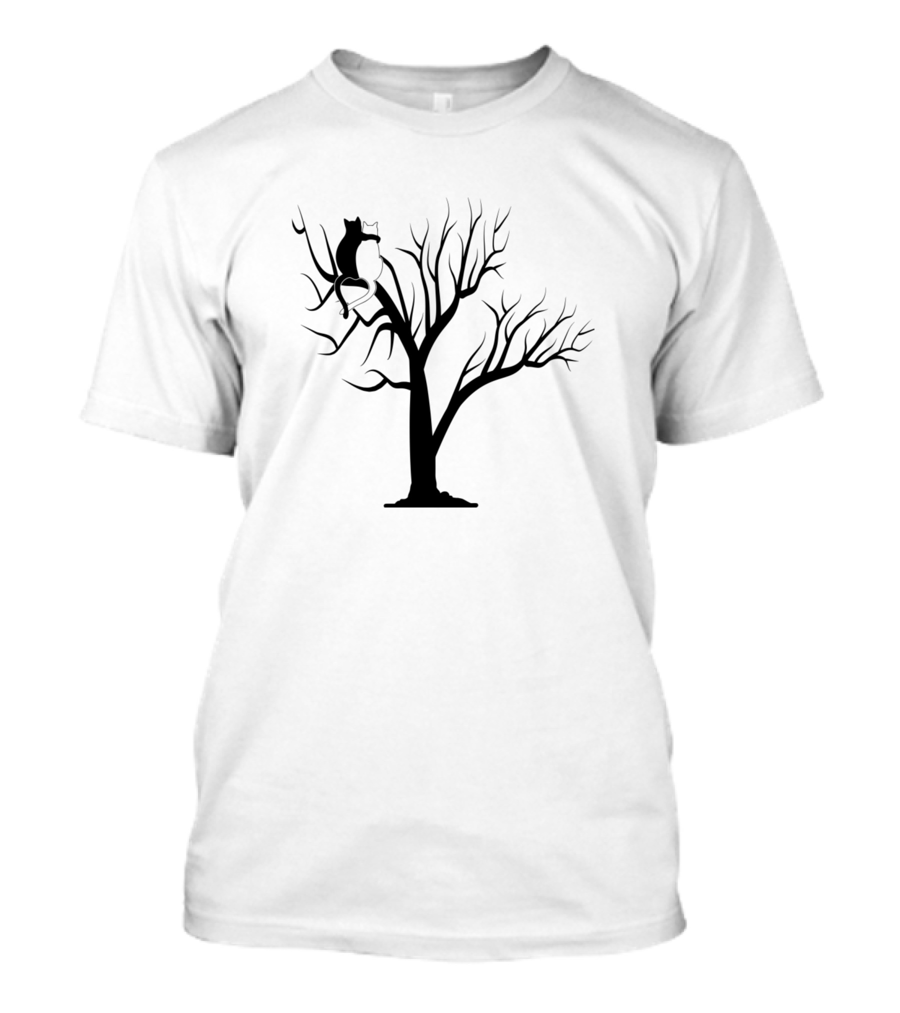 Halloween Cats In Spooky Tree T-Shirt