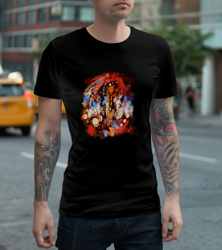 Love in the Dark Abstract Colorful Brushstroke Fantasy T-Shirt