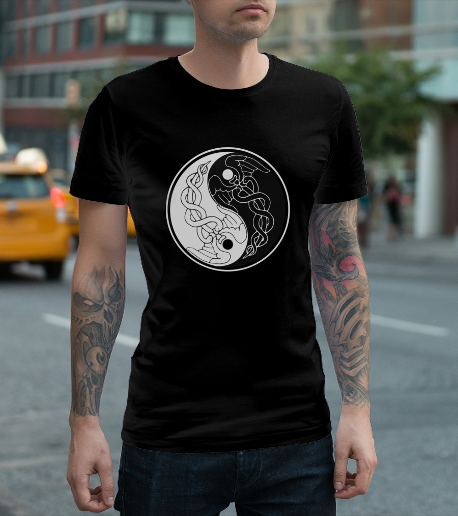 Nurse Caduceus Yin Yang Yoga Meditation Pharmacy T-Shirt