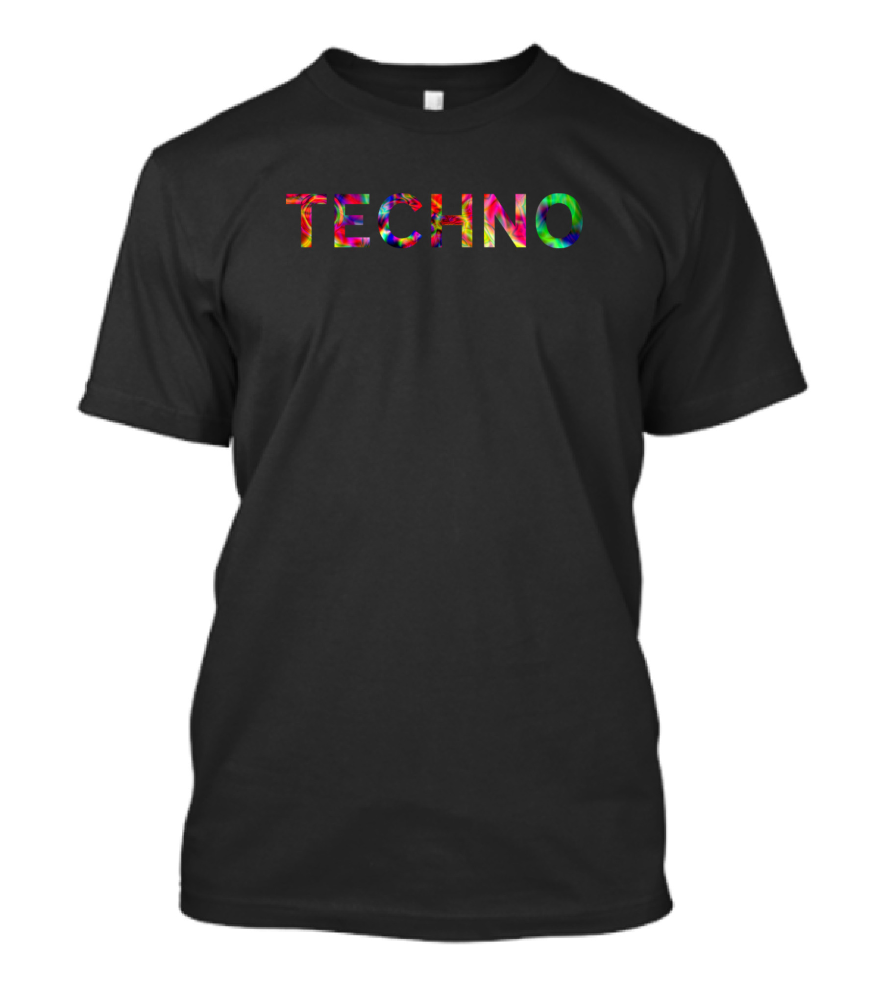 Techno Rave Festival Hardstyle Party Vibrant Lettering T-Shirt