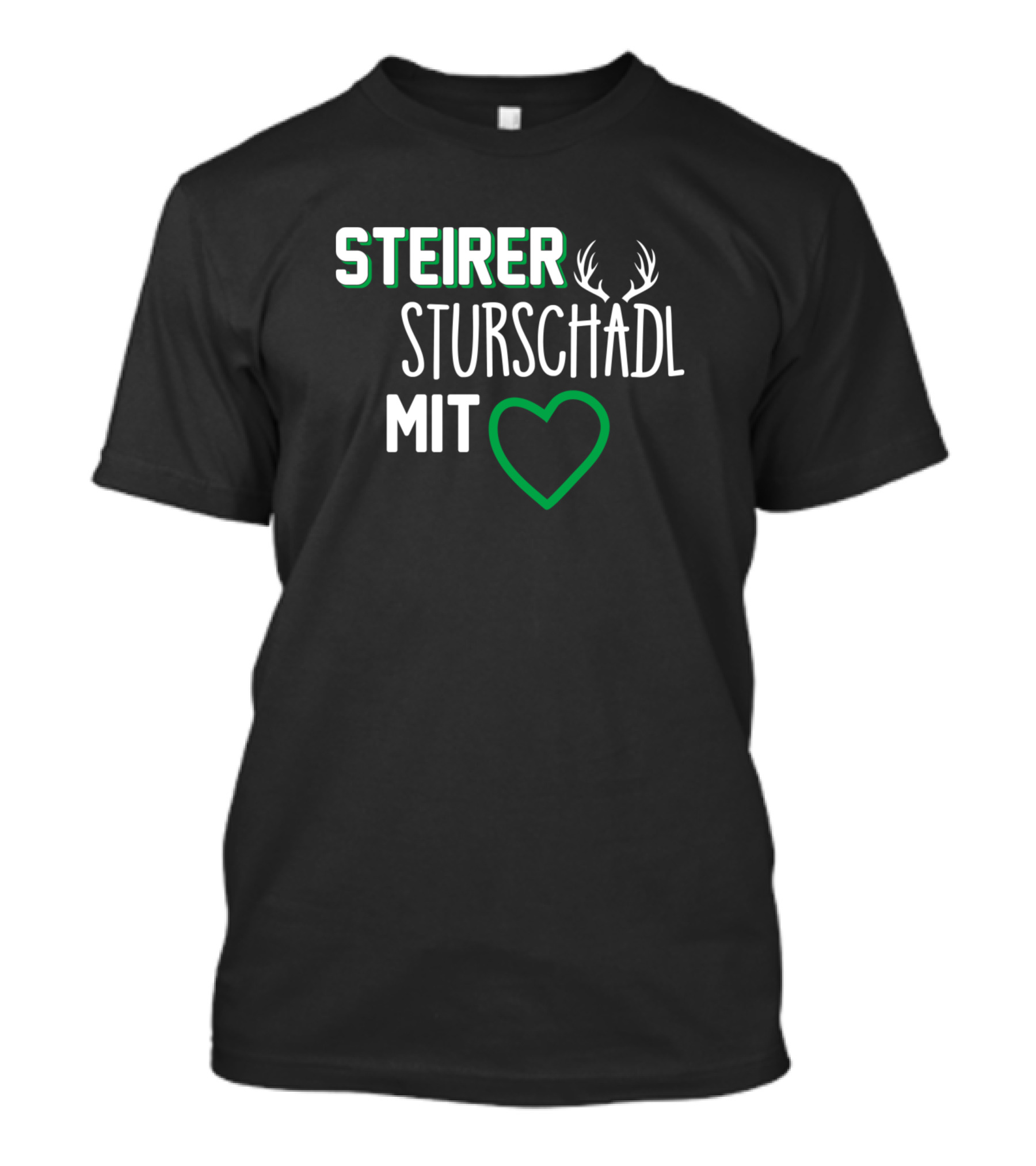 Steirer Sturschädl Mit Herz Styria Antlers Heart T-Shirt