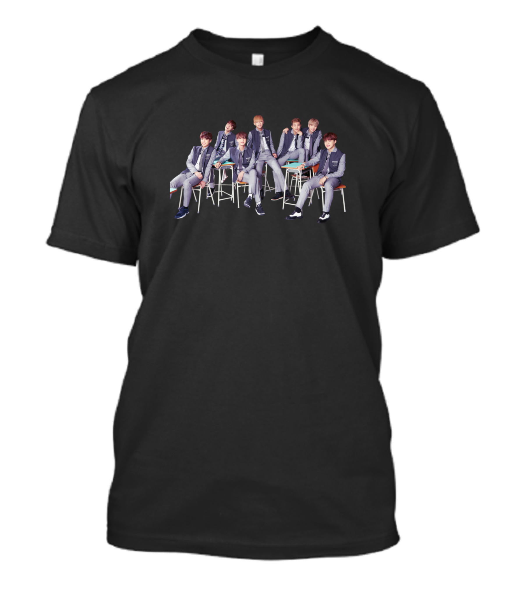 Teen Favourite BTS School Uniform Sitting Together T-Shirt