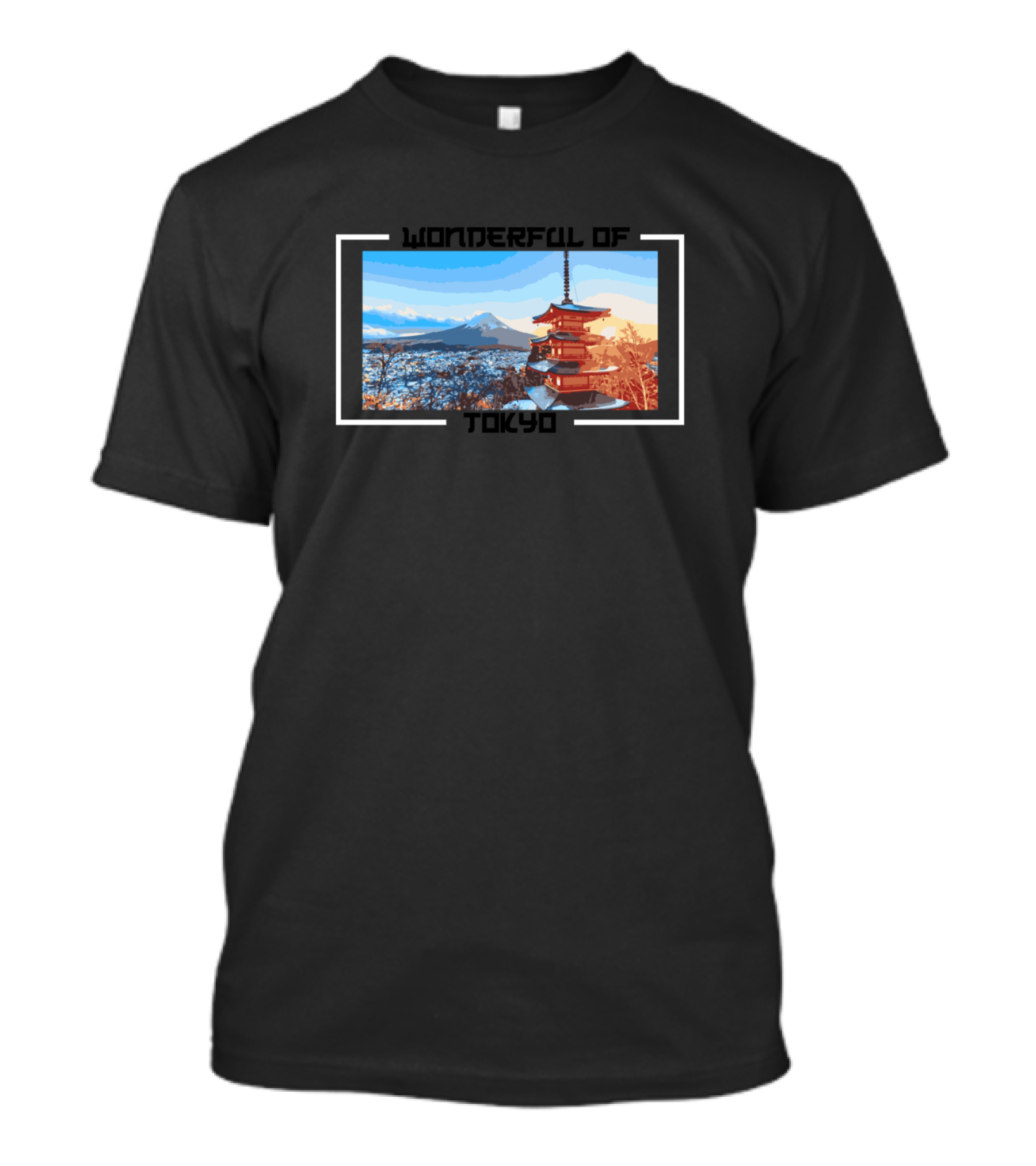 Wonderful Of Tokyo Scenic View With Pagoda And Mountain T-Shirt