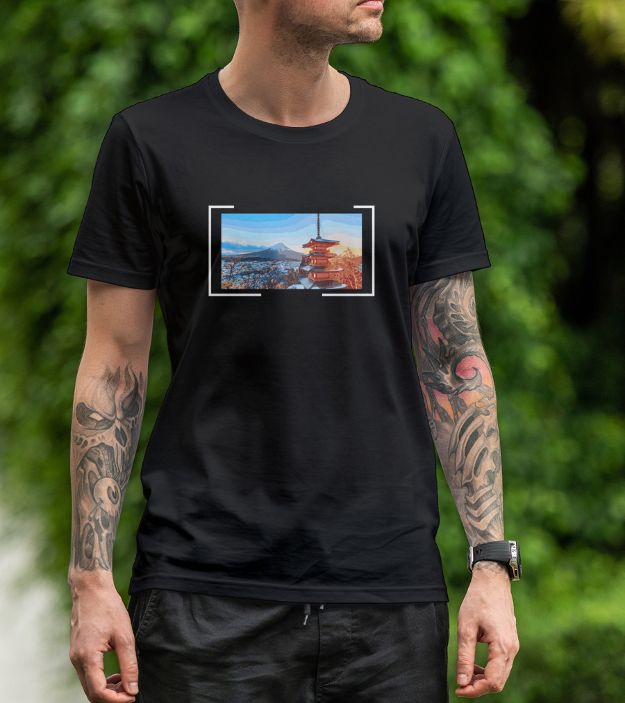 Wonderful Of Tokyo Scenic View With Pagoda And Mountain T-Shirt