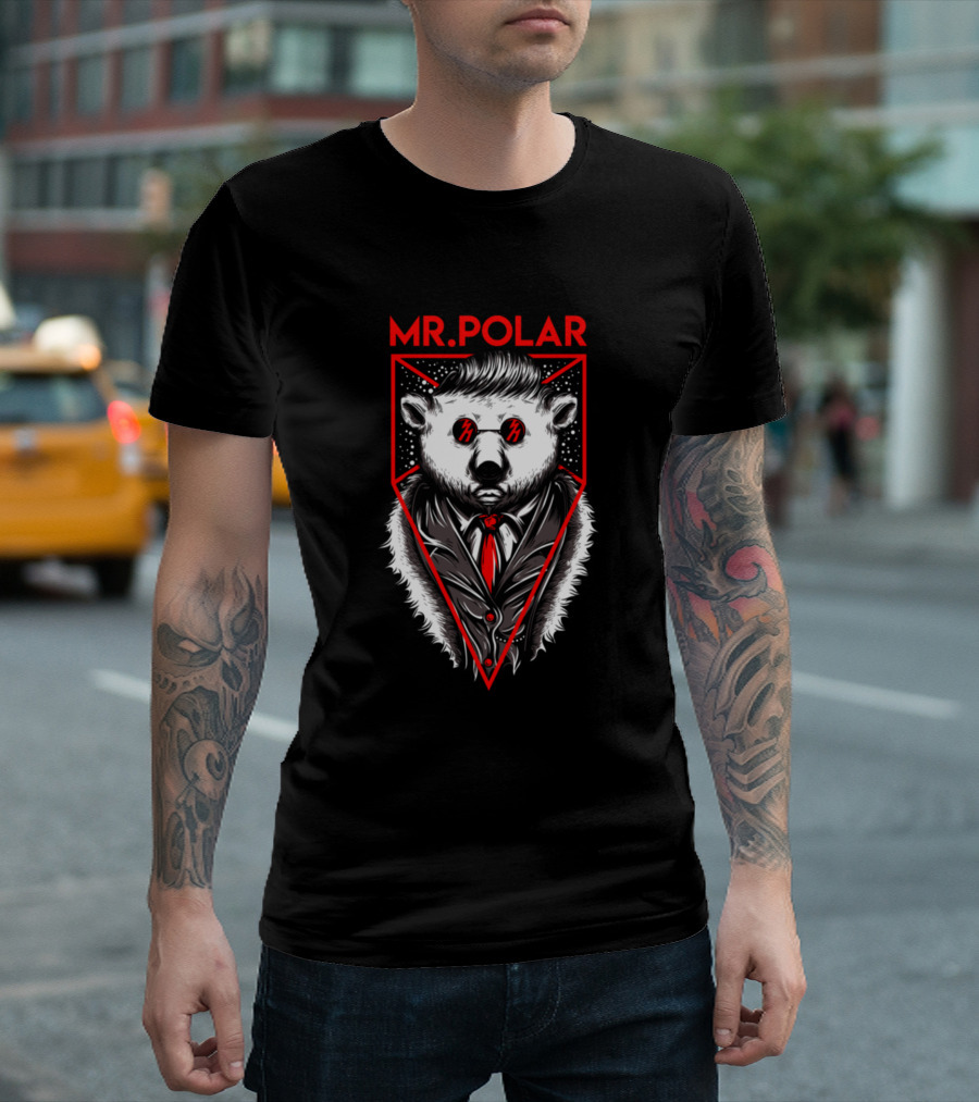 MR. POLAR Bear Style Suit Fashion T-Shirt