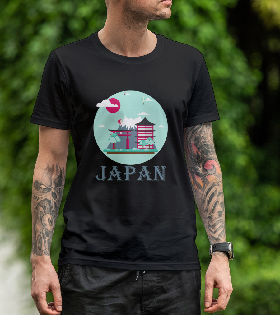 Japan Scenic Torii Pagoda T-Shirt