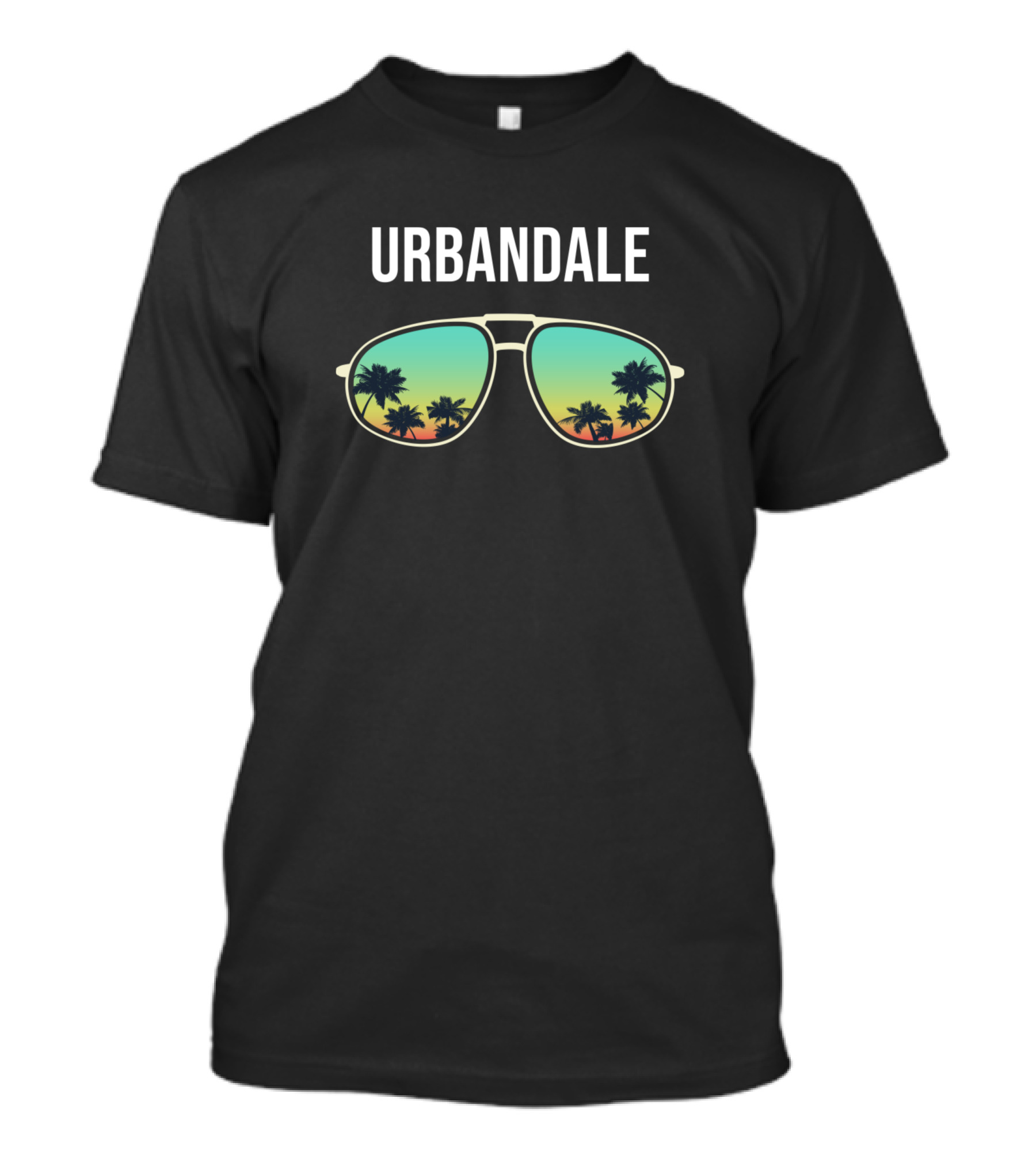Urbandale Palm Tree Sunglasses Tropical Scene T-Shirt