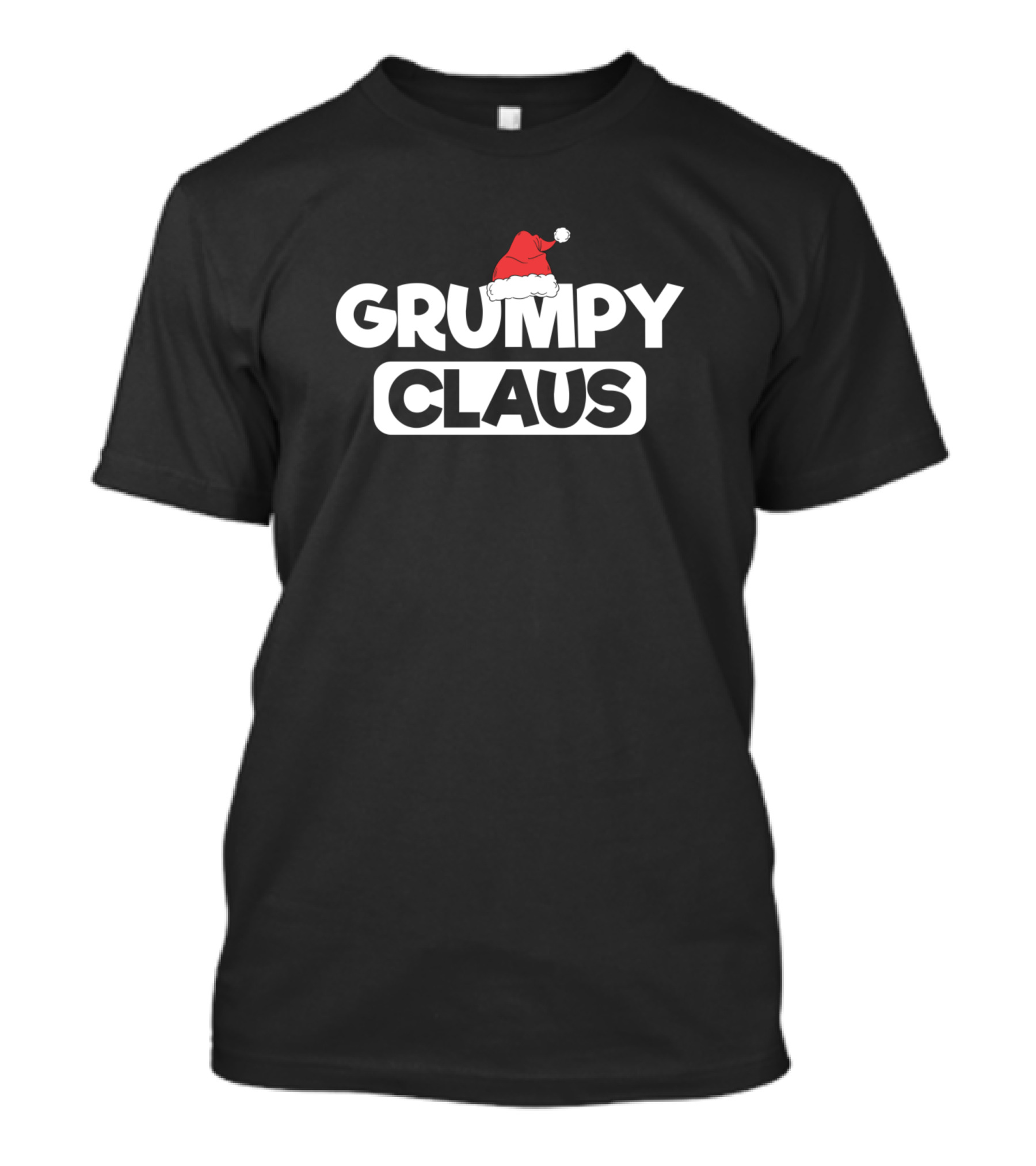 Grumpy Claus Santa Hat Christmas Fun T-Shirt