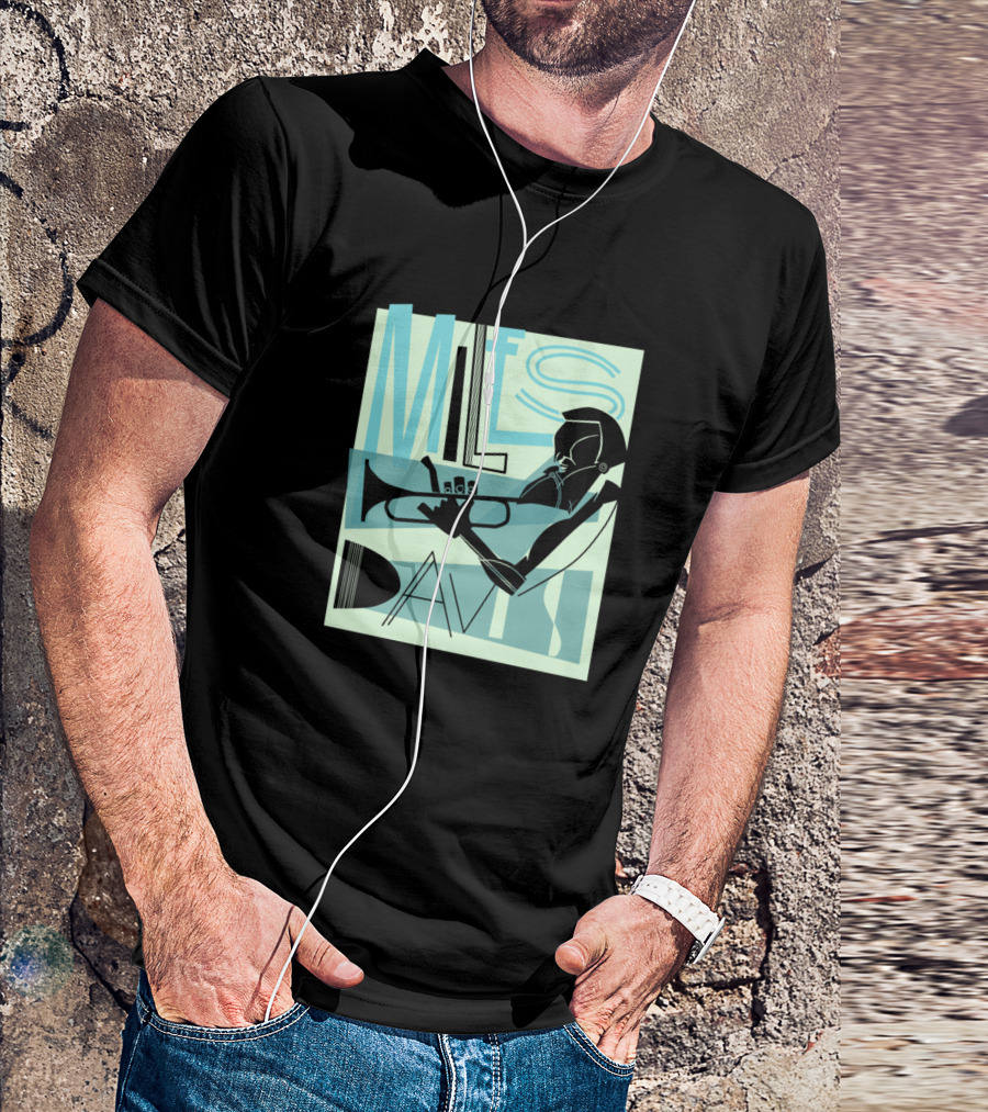 Miles Davis Trumpet Jazz Art Deco T-Shirt