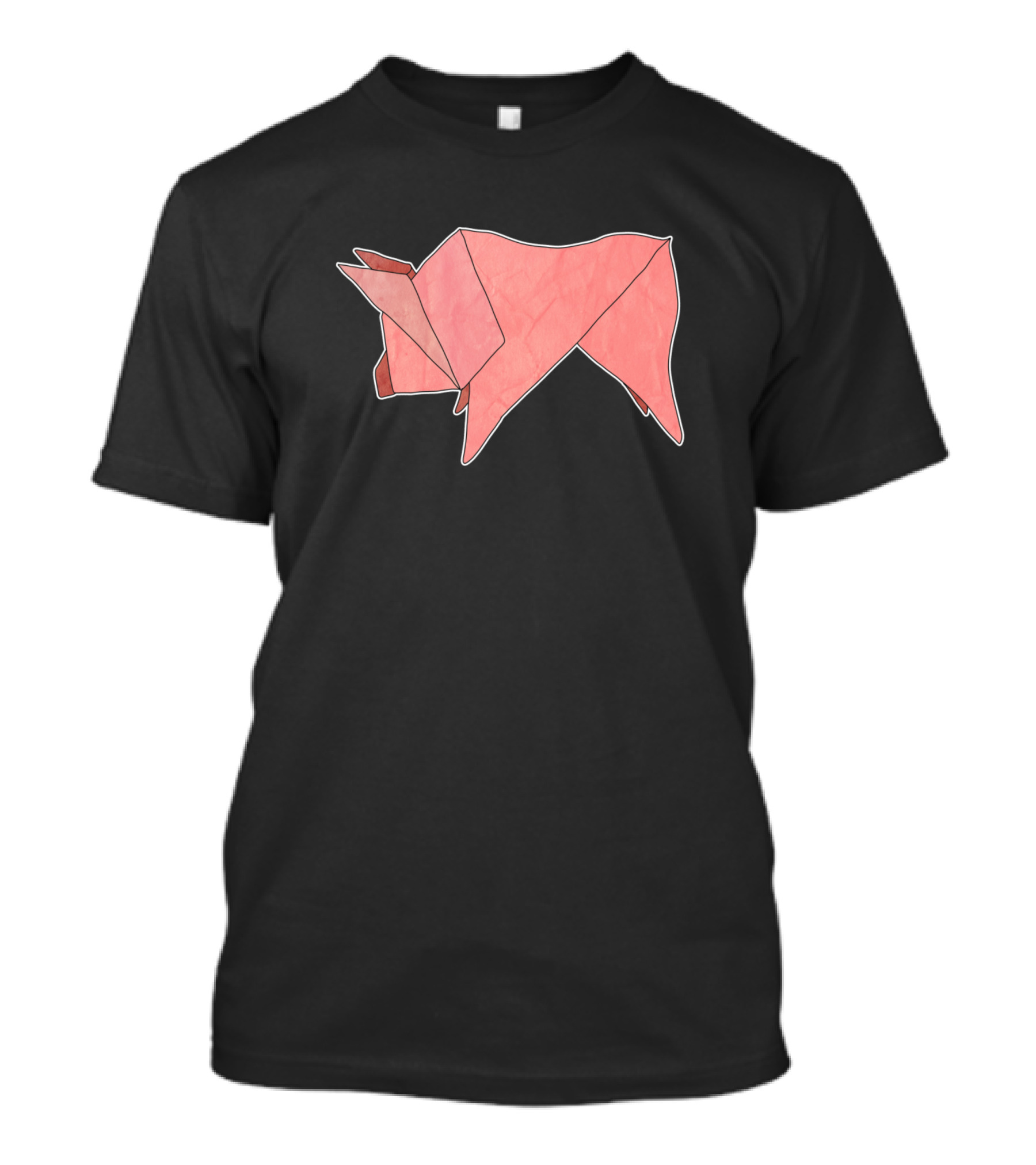 Origami Pig Minimalistic Geometric Folded Animal T-Shirt