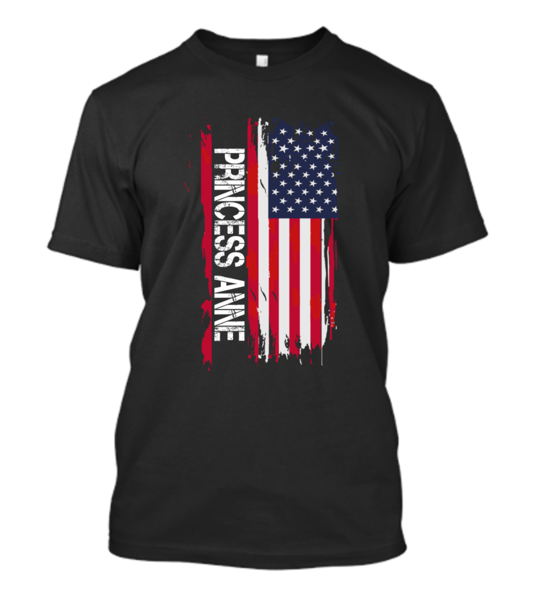 Princess Anne USA Flag Vintage Font T-Shirt