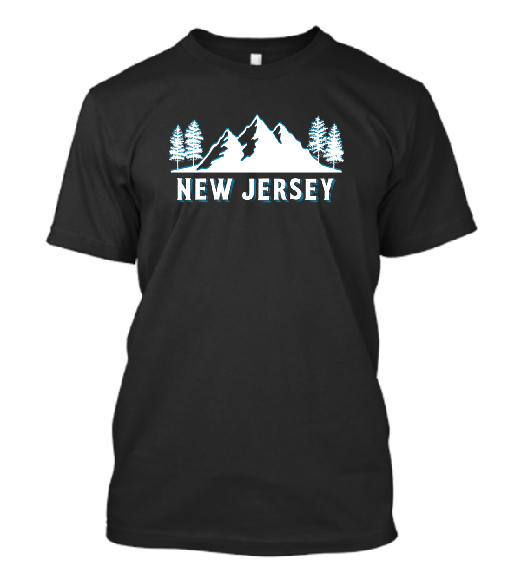 New Jersey Retro Vintage Mountain And Trees USA T-Shirt