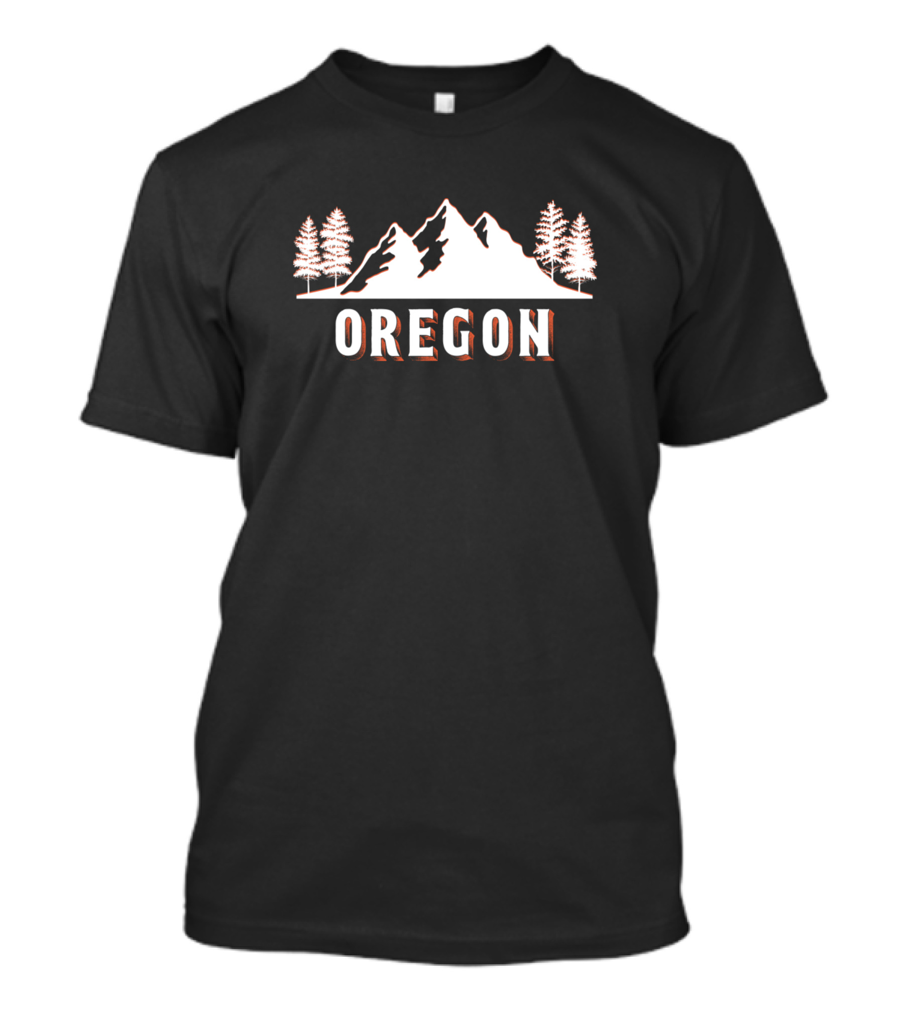 Retro Vintage Oregon USA Mountain Trees T-Shirt