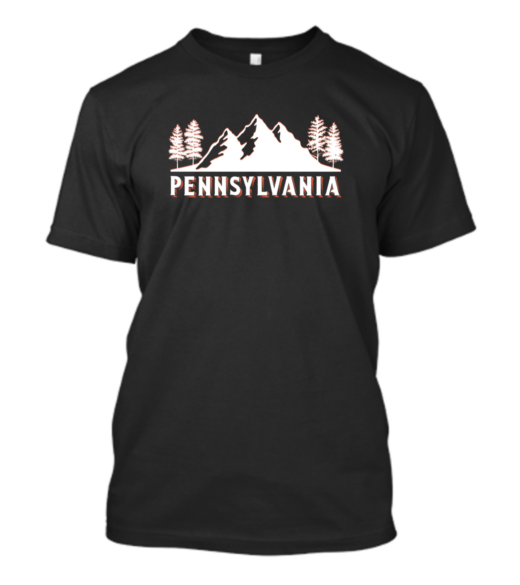Pennsylvania Mountain And Trees Retro Vintage USA T-Shirt