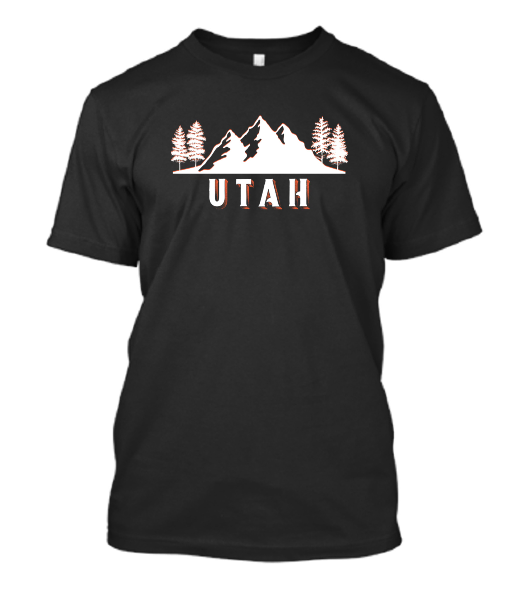 Retro Vintage Utah Mountain Trees USA T-Shirt