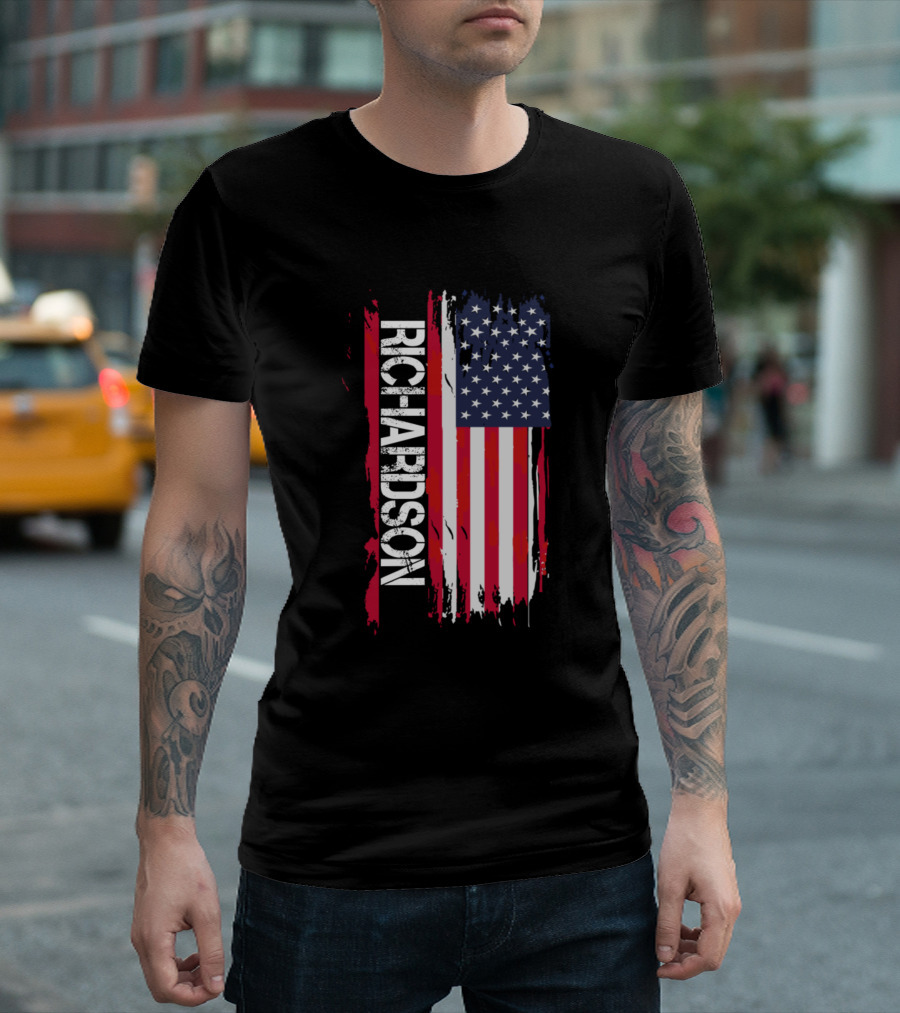 Richardson Distressed USA Flag T-Shirt