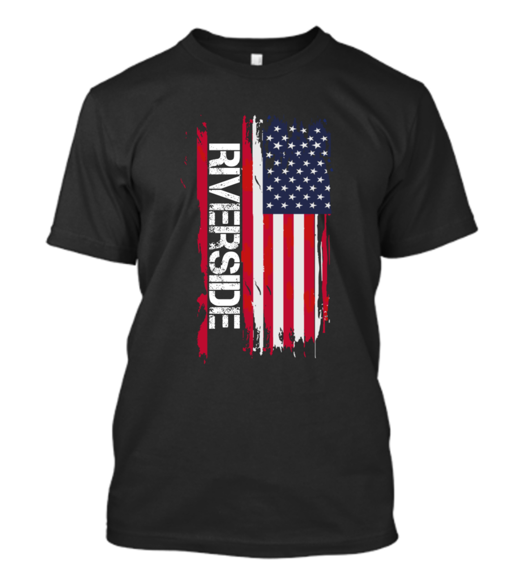 Riverside USA Flag Vintage Font T-Shirt