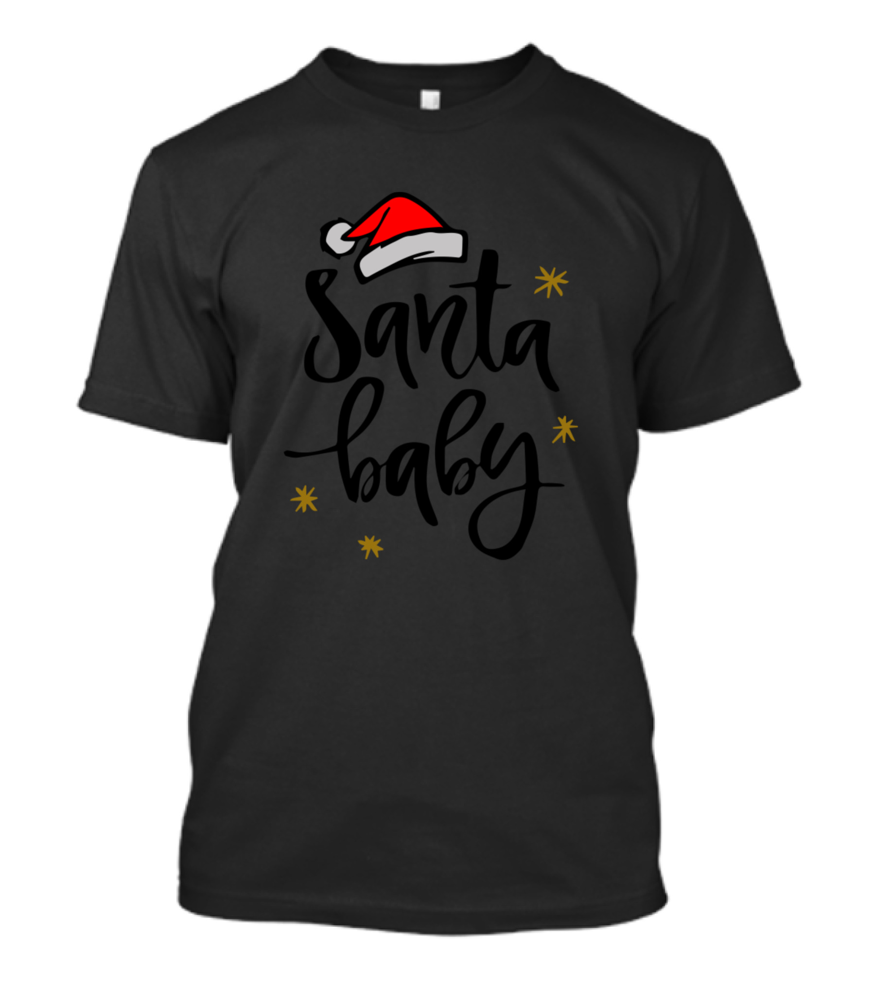 Santa Baby Christmas Hat With Stars T-Shirt