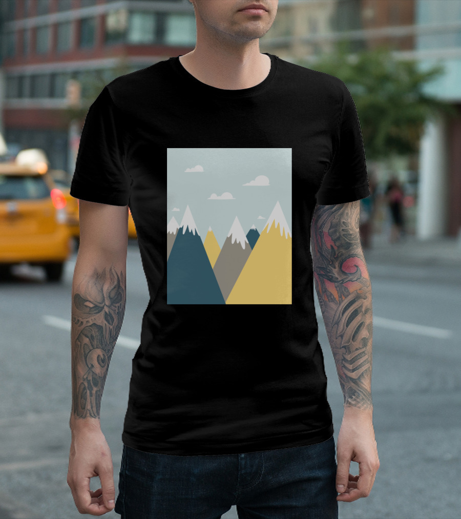 Snow Peaks Mountains Adventure Scenery T-Shirt