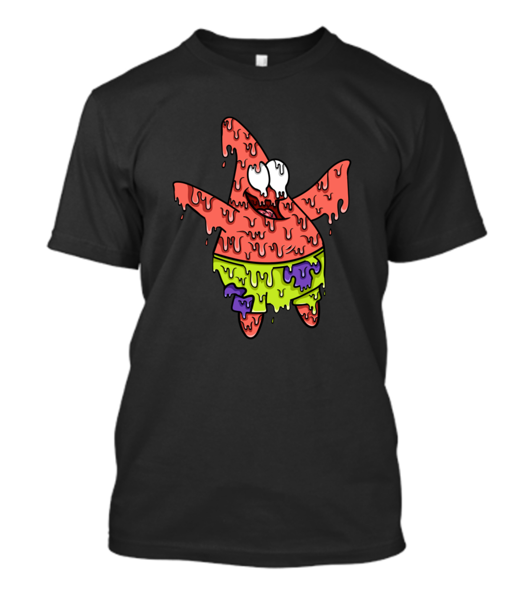 Spongebob Melted Patrick Dripping Cartoon Character T-Shirt
