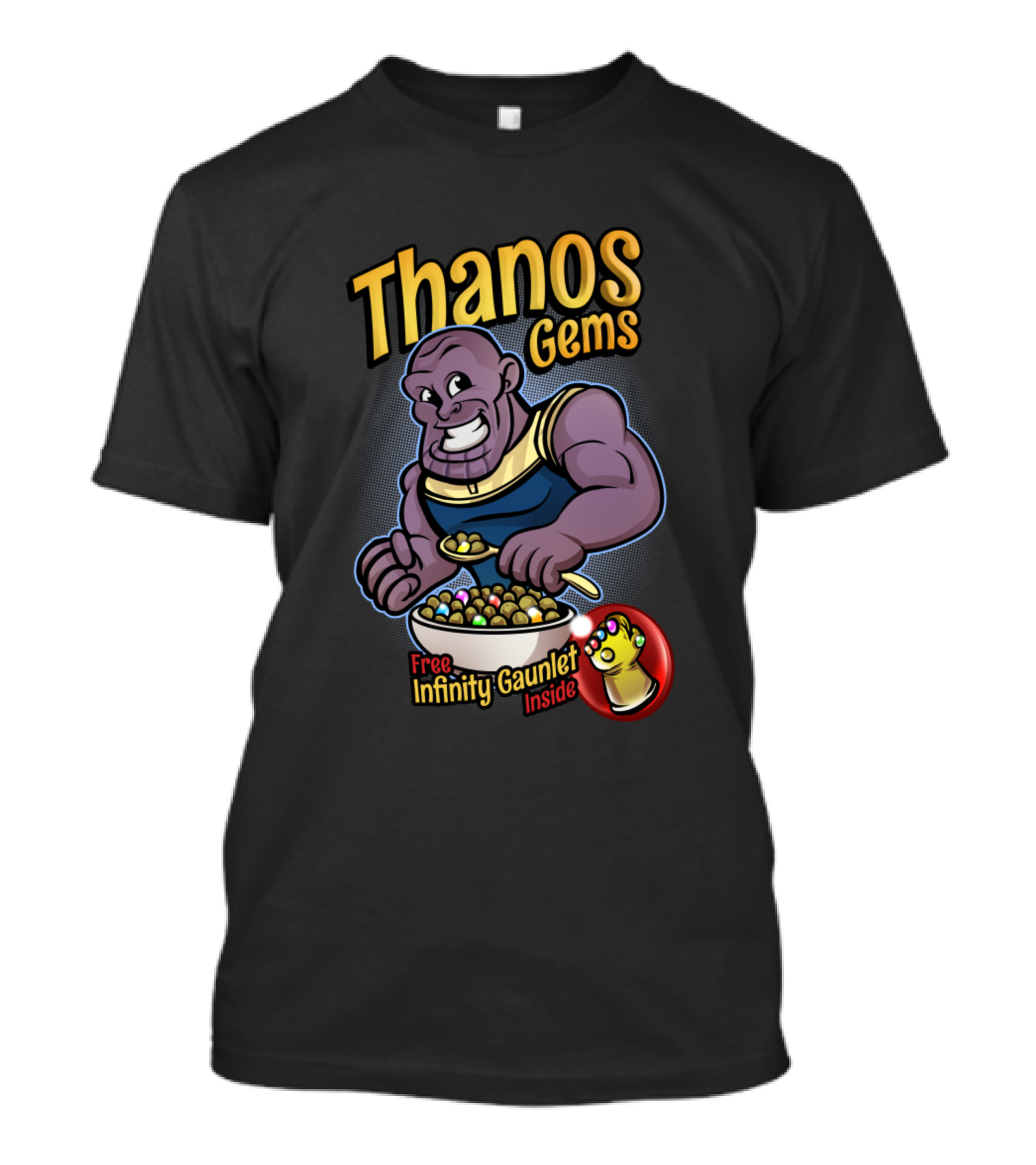 Thanos Gems Free Infinity Gauntlet Inside T-Shirt