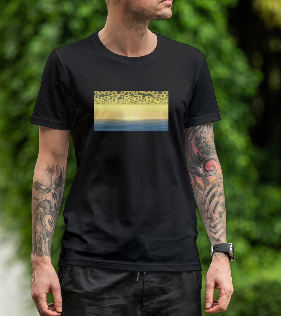 Sunflower Horizon Two Worlds Collide Ocean T-Shirt