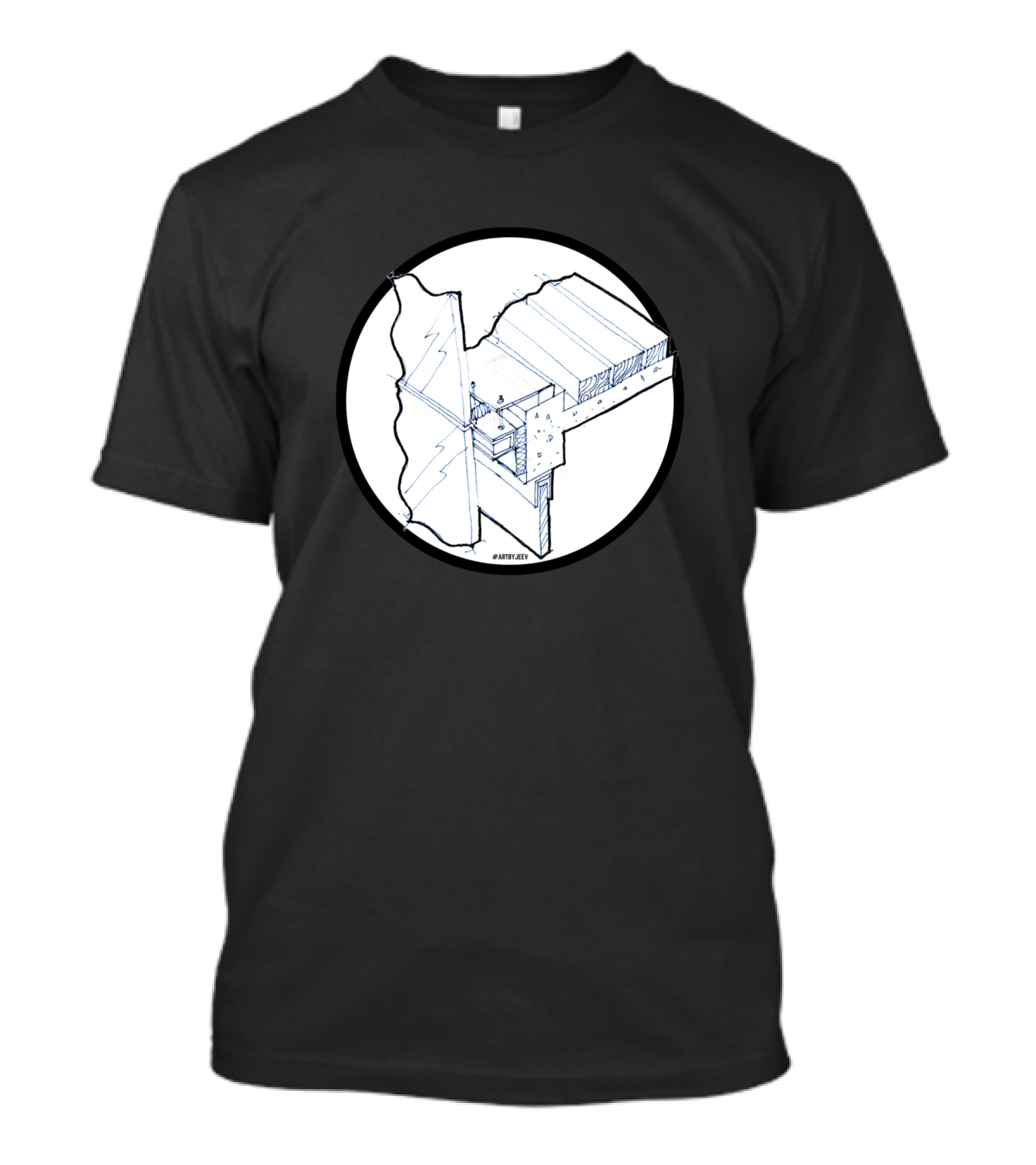 Architect Detail Blueprint Sketch By HARTCLECE T-Shirt