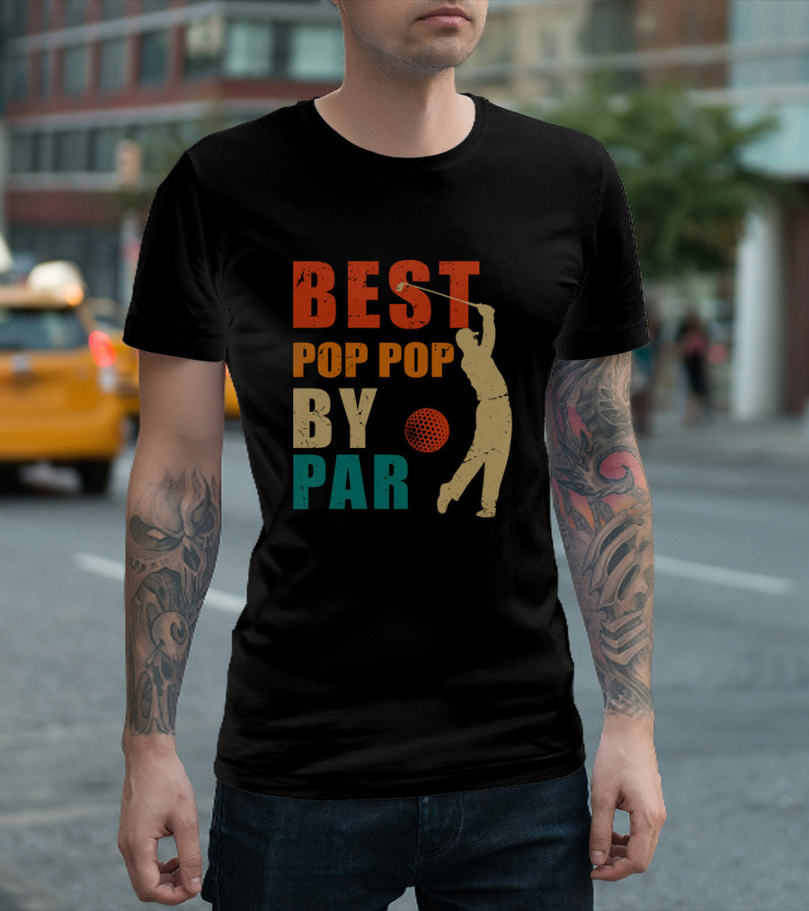 Best Pop Pop By Par Funny Golf Swing T-Shirt
