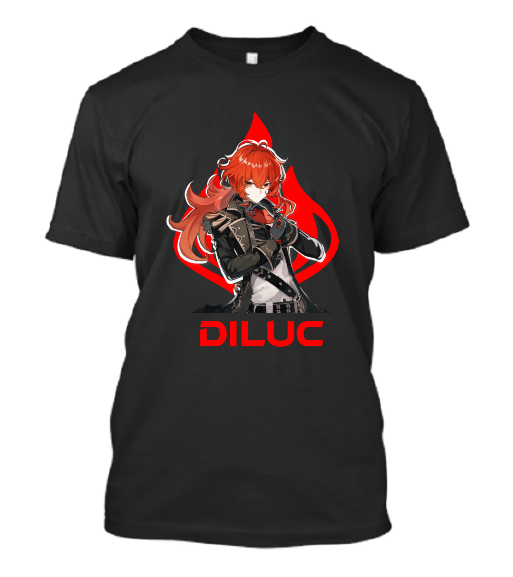 Diluc Genshin Impact Flame T-Shirt