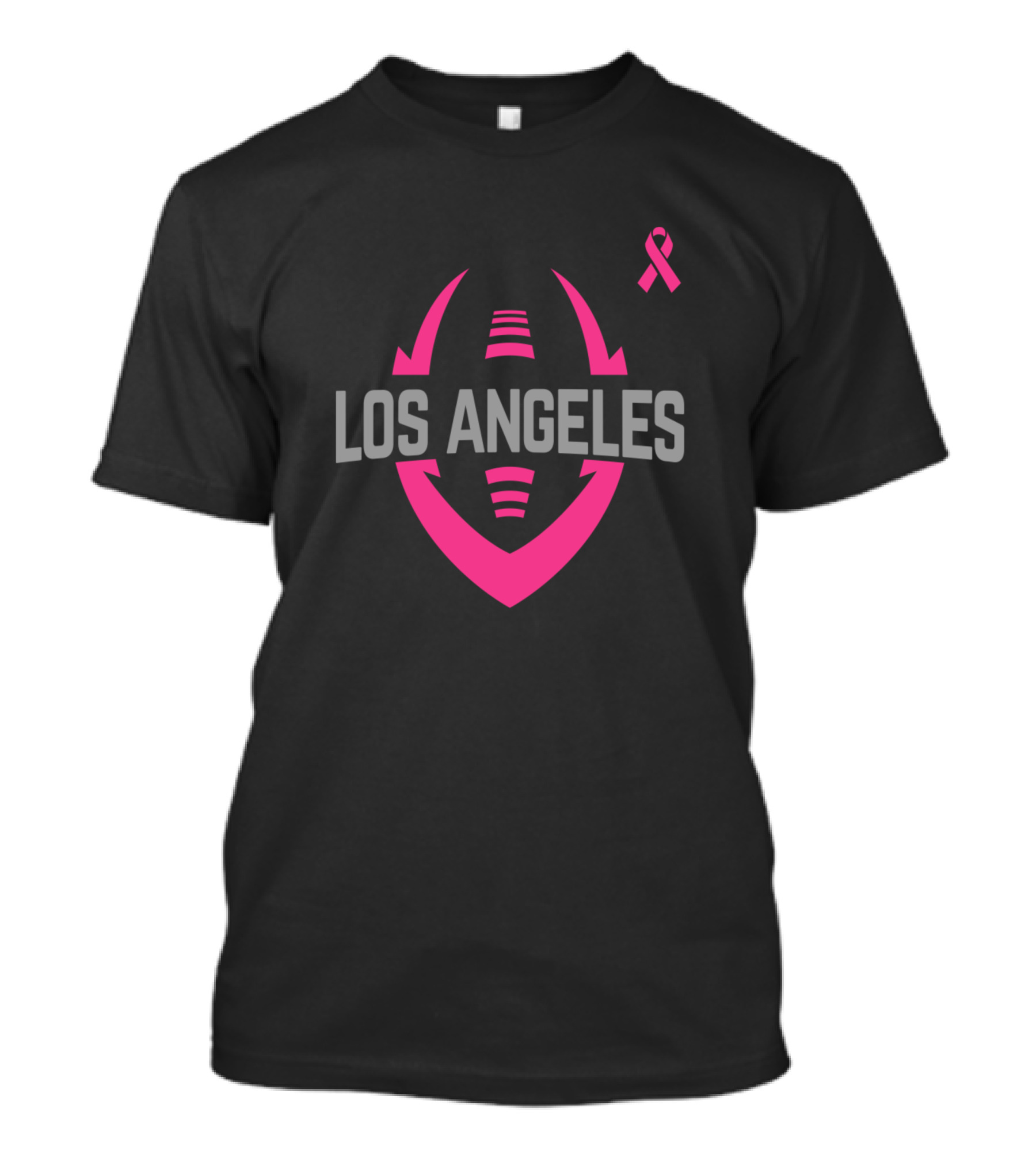 Los Angeles Football Pink Ribbon Breast Cancer Awareness T-Shirt