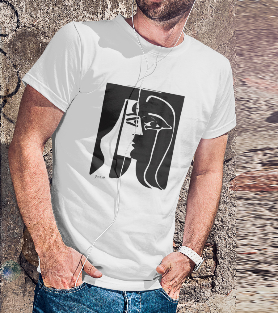 Pablo Picasso The Kiss 1979 Artwork Reproduction Face Line Drawing T-Shirt