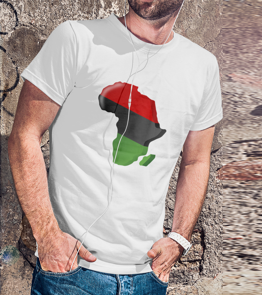Pan African Flag Map Of Africa T-Shirt
