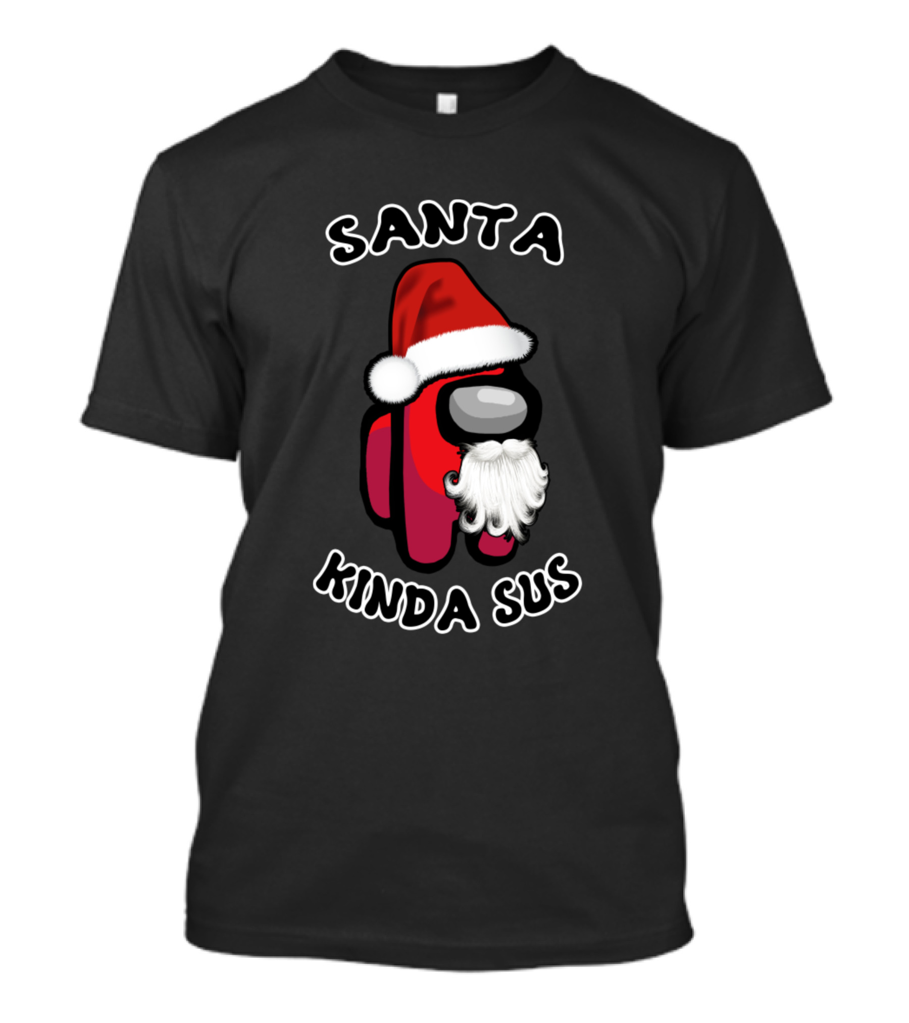 Santa Kinda Sus Among Us Character Christmas T-Shirt
