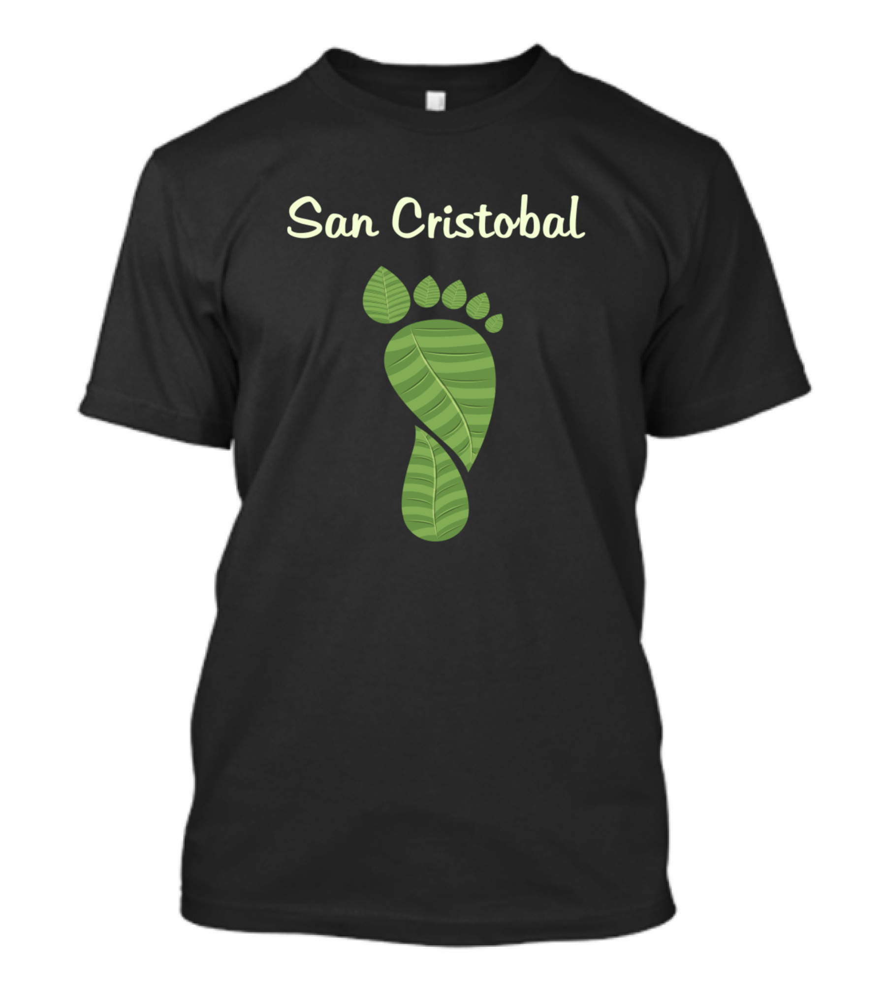 San Cristobal Mexico Leaf Footprint T-Shirt