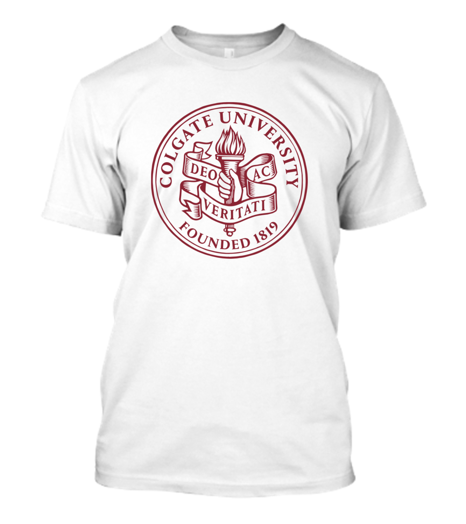 Colgate University Deo Ac Veritati Founded 1819 Emblem T-Shirt