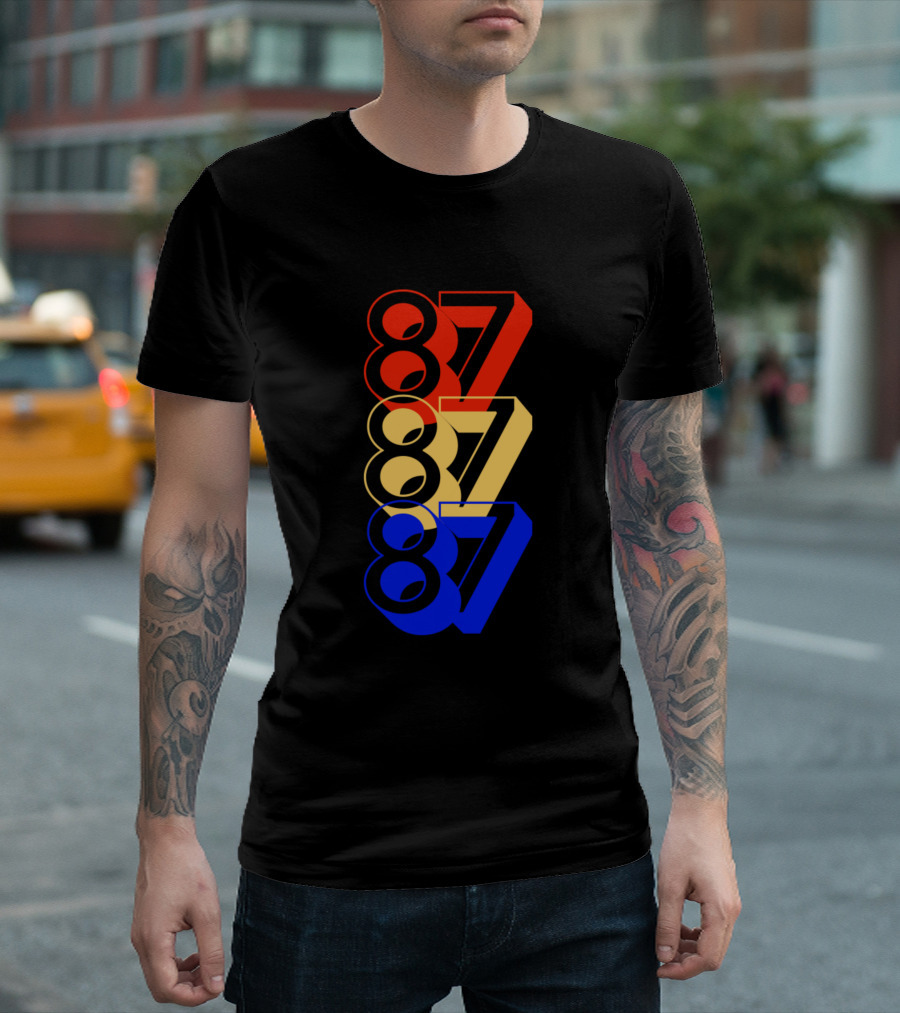 Ducktales 1987 Retro Bold Color Layered 87 T-Shirt