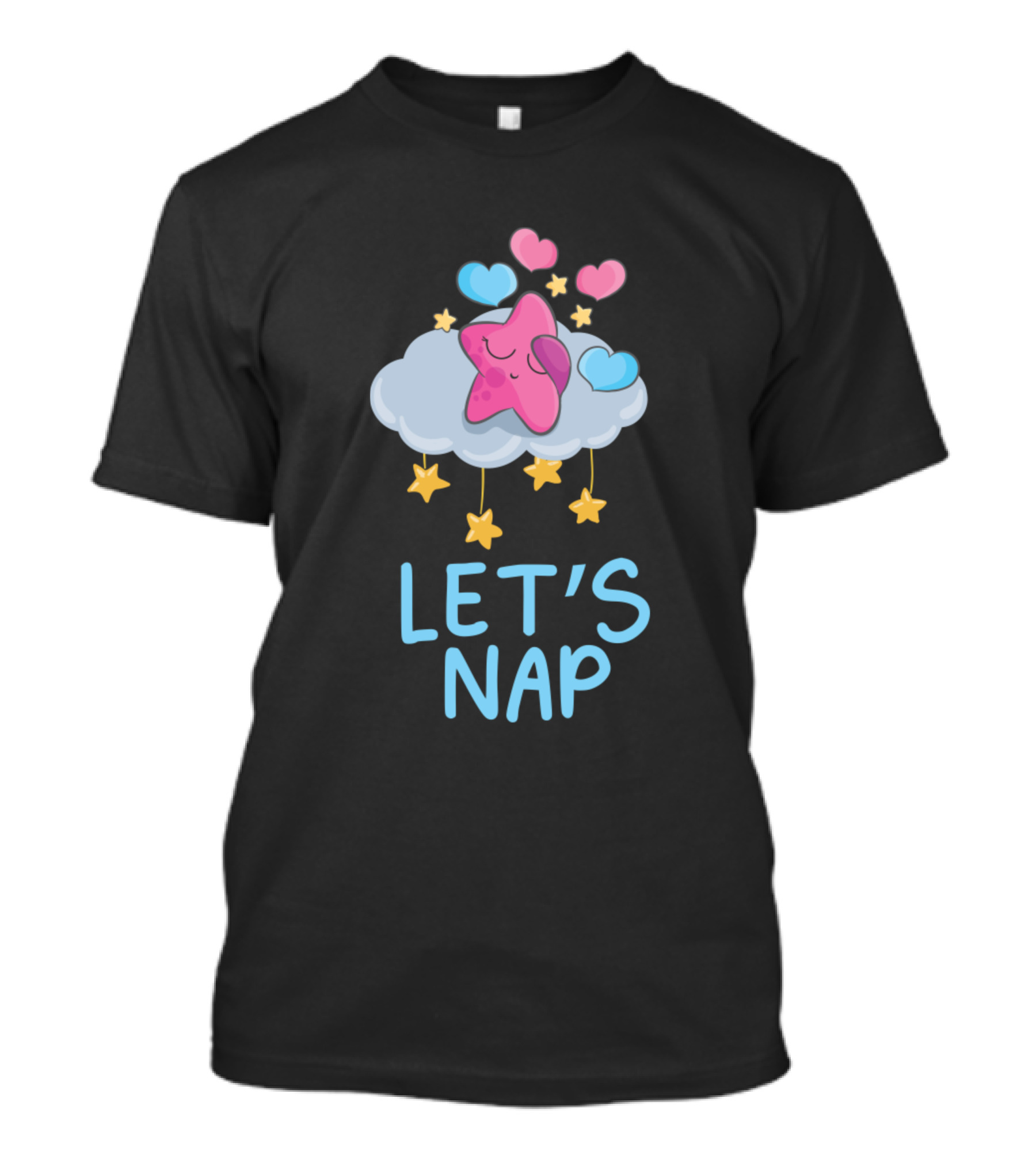 LET'S NAP Star Cloud Hearts T-Shirt