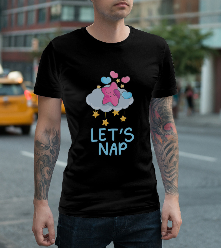 LET'S NAP Star Cloud Hearts T-Shirt