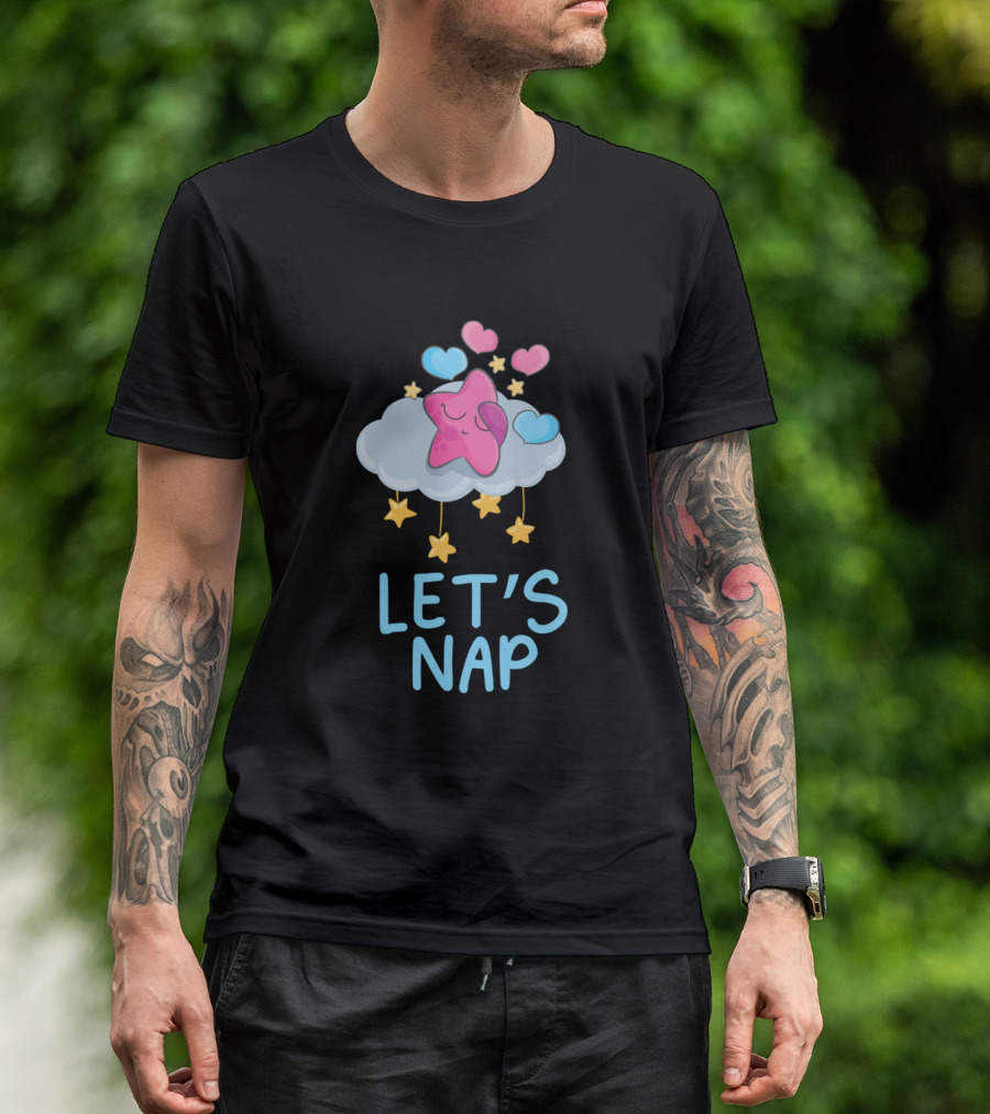 LET'S NAP Star Cloud Hearts T-Shirt