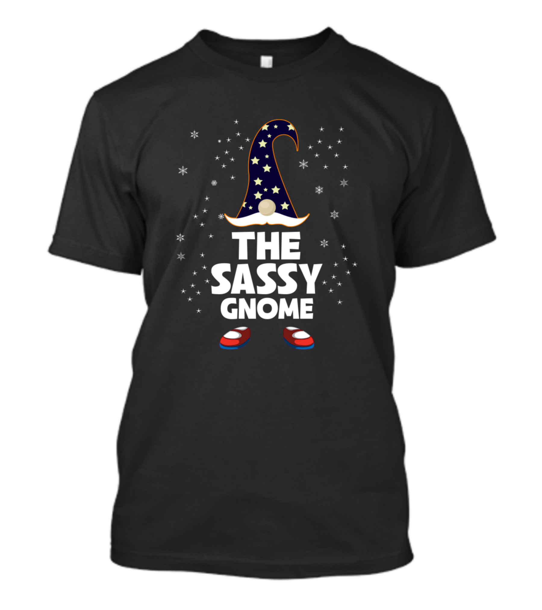 THE SASSY GNOME STARS AND MOON WHIMSICAL HAT WITH RED SHOES T-Shirt