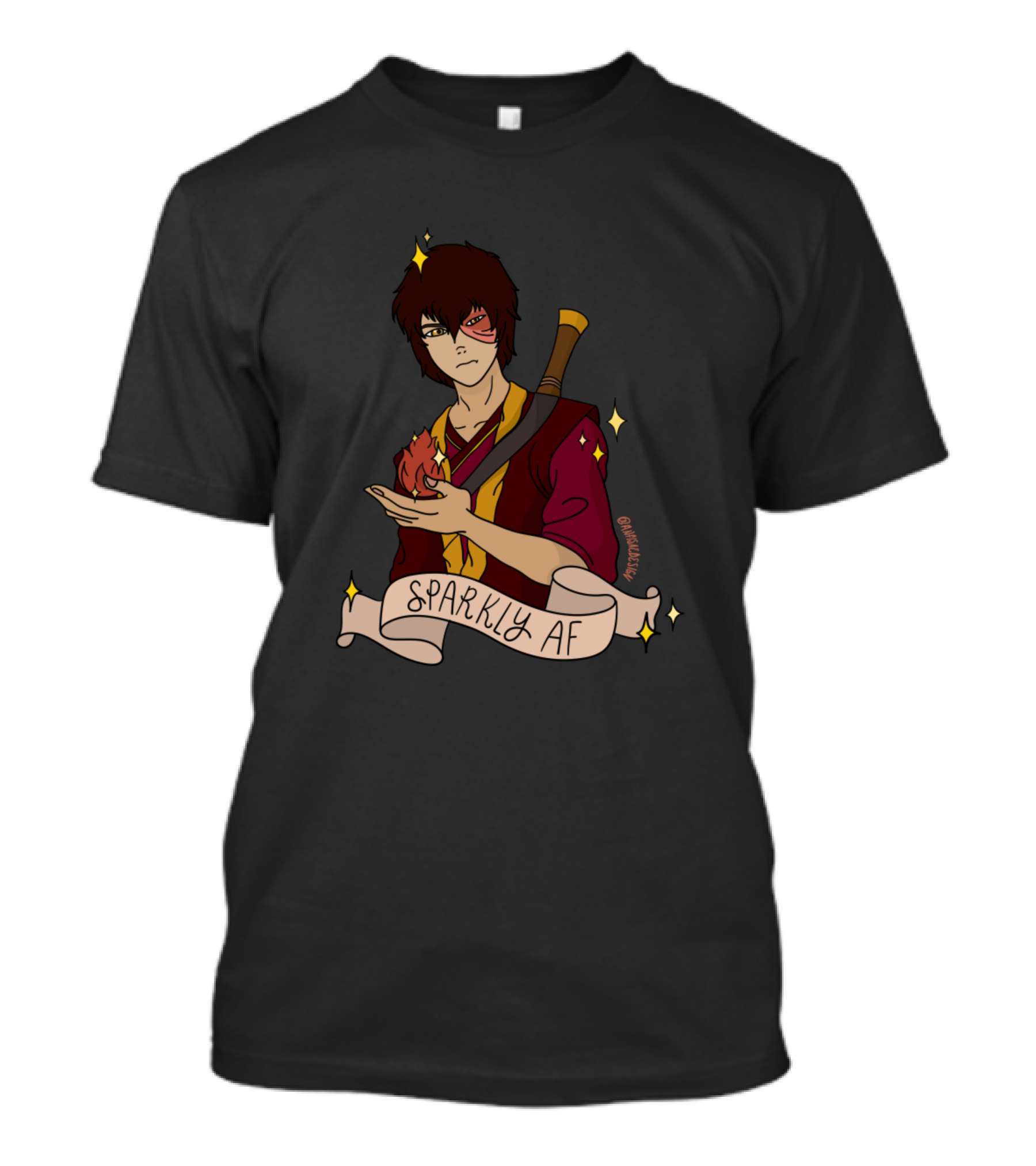 Zuko Sparkly AF Firebender Avatar Fan T-Shirt