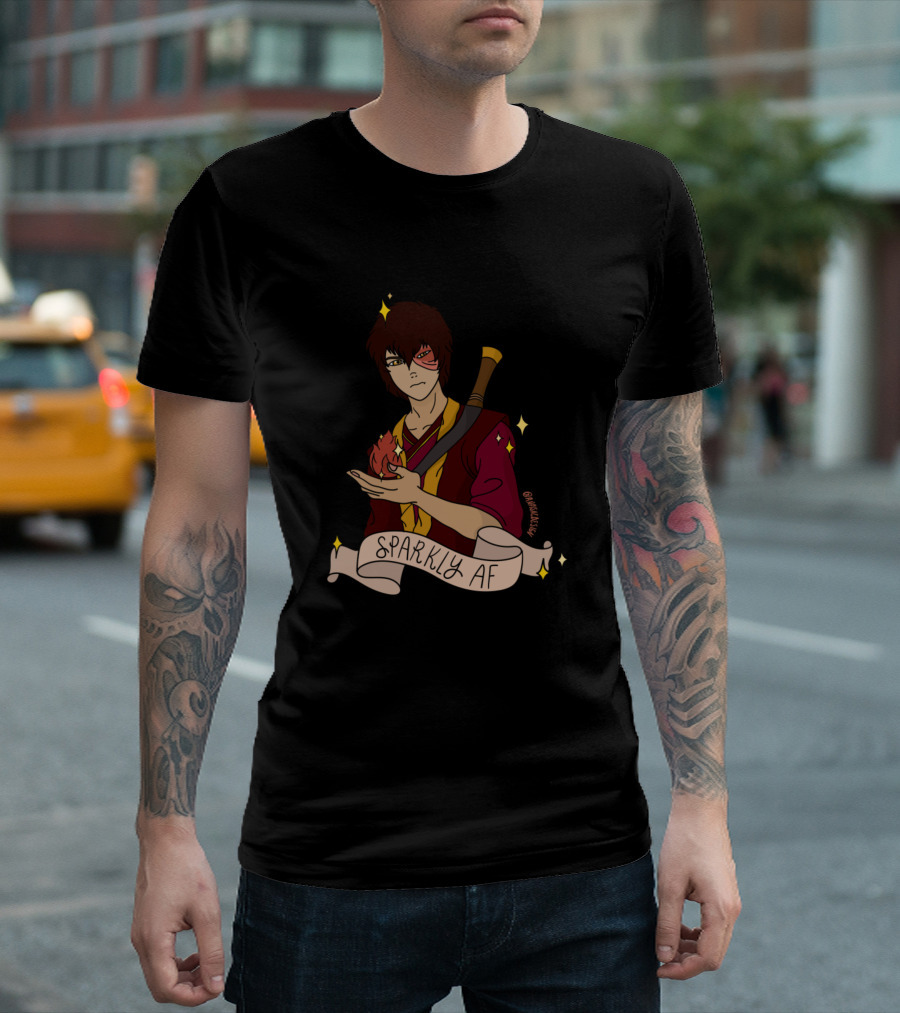 Zuko Sparkly AF Firebender Avatar Fan T-Shirt