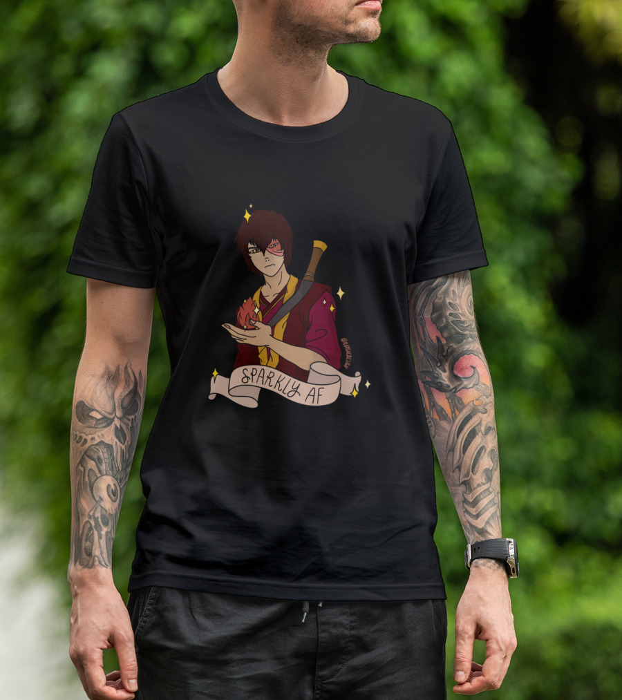 Zuko Sparkly AF Firebender Avatar Fan T-Shirt