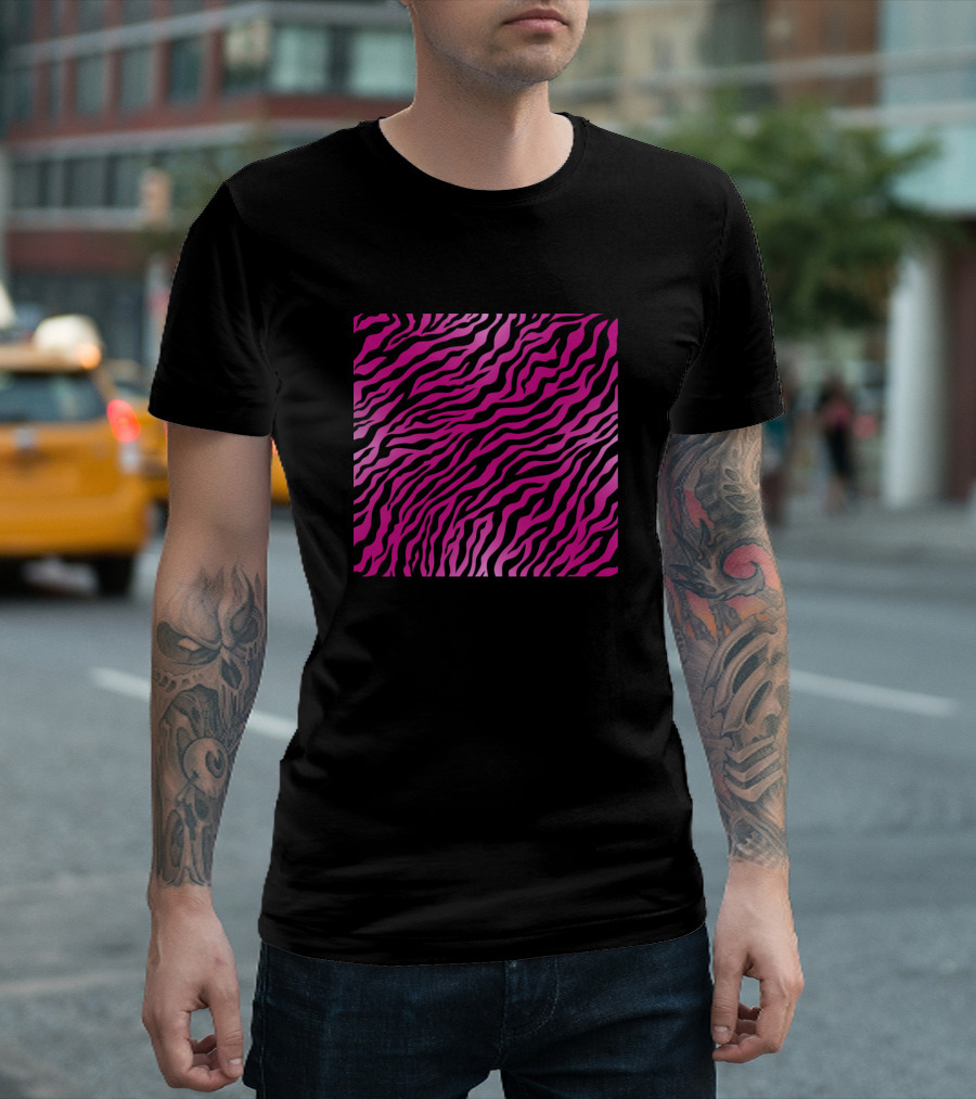 Animal Fur Pink Zebra T-Shirt