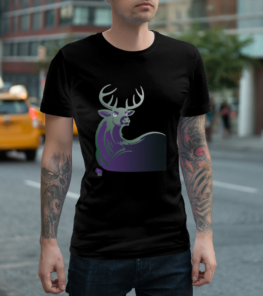 Bucks 90s Alternate Green Purple Deer T-Shirt
