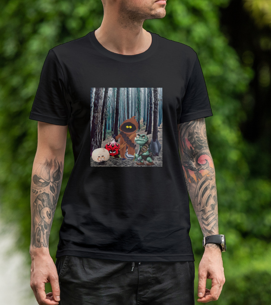 Creeps Halloween Horror Movies Dog Cat Birds Forest Creatures T-Shirt