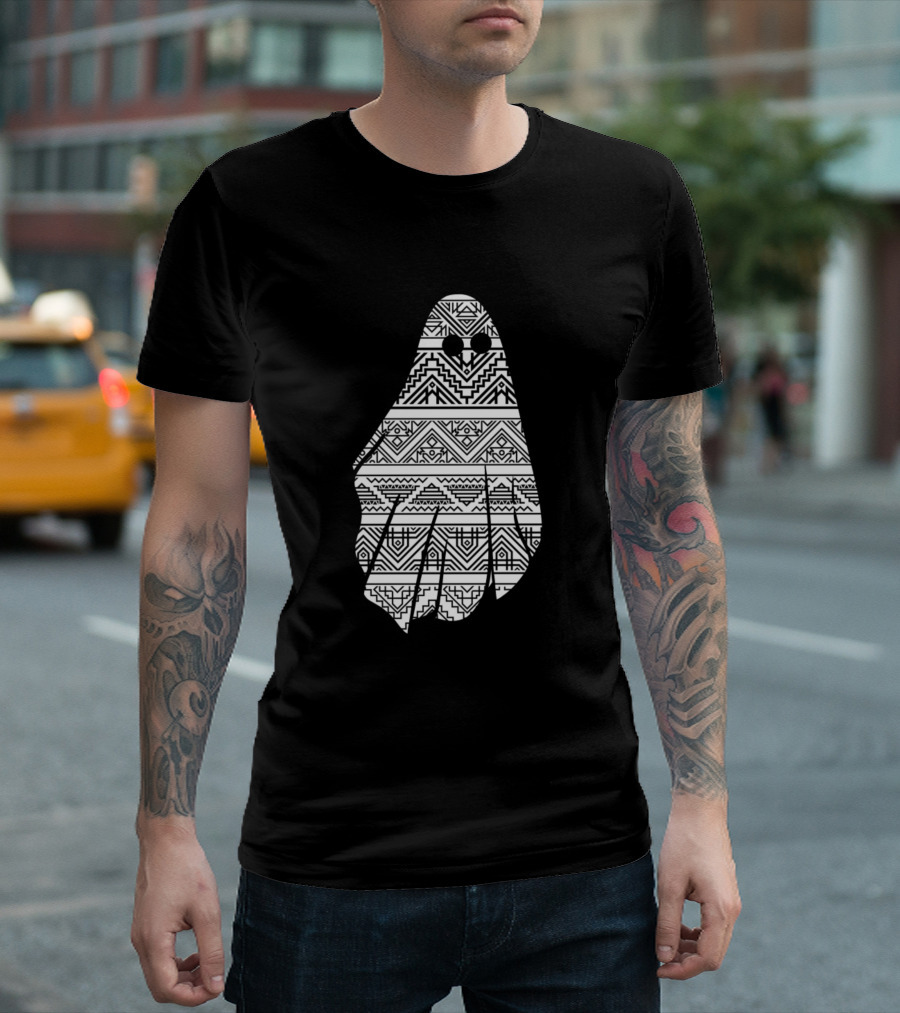 Etnic Ghost Patterned Spirit T-Shirt