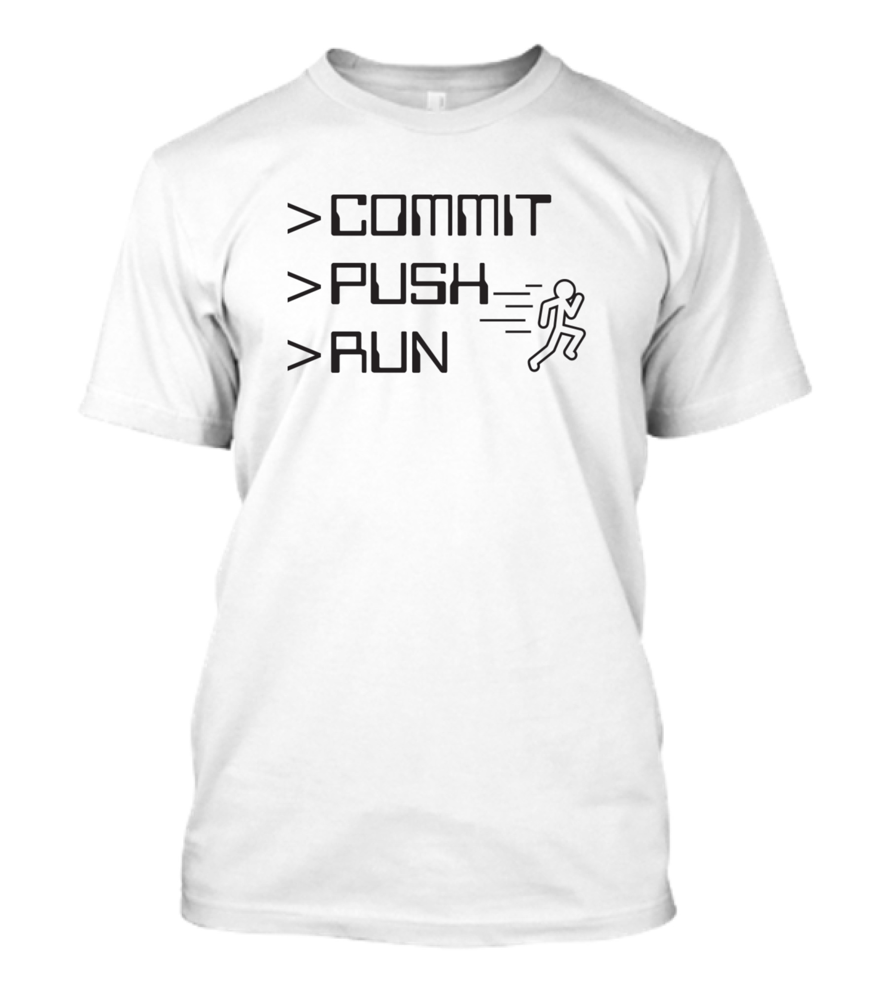Commit Push Run Git Commit Debug It Nerd Programmer T-Shirt