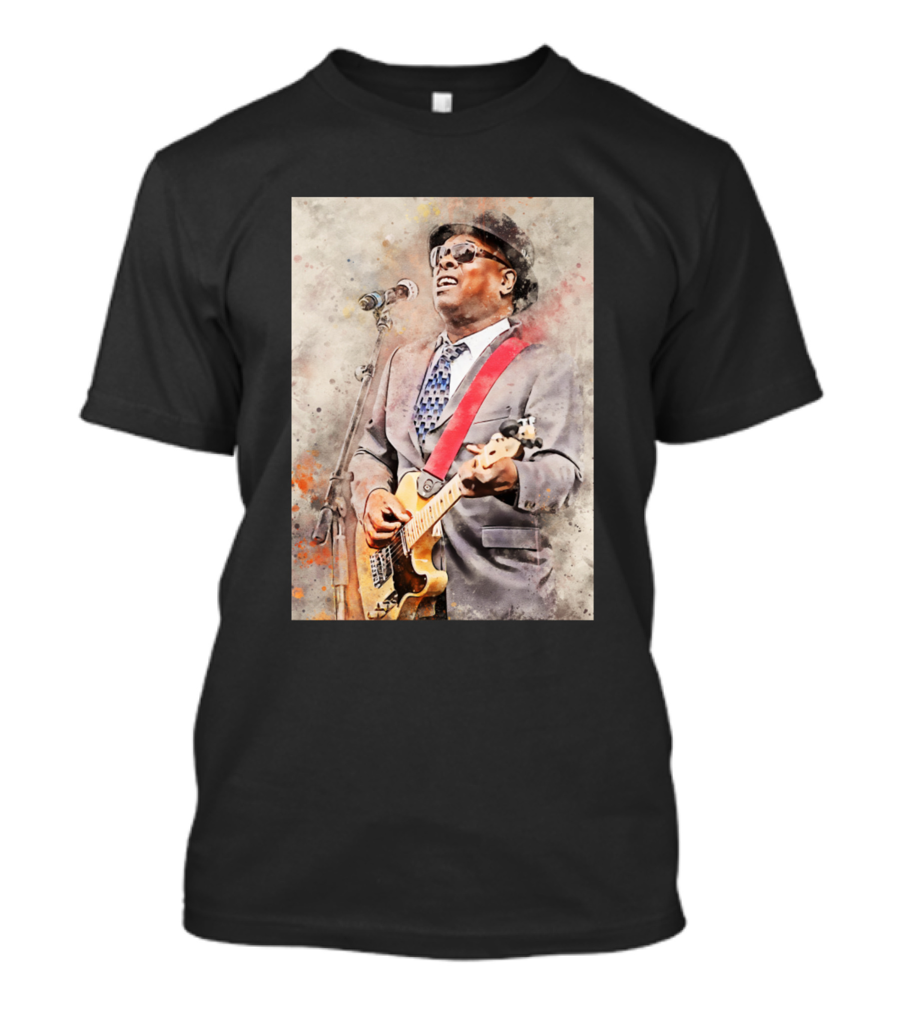 Hubert Sumlin Guitarist With Hat And Tie Performing On Stage T-Shirt