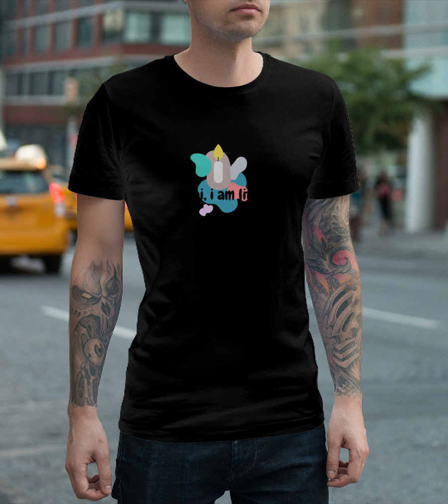 hi, i am lit candle typography T-Shirt